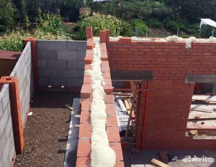 Утепление дома методом заливки ППУ за обл. кирпич