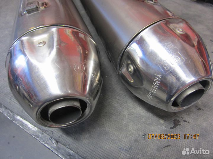 Выхлопные трубы yamaha MT 01 сток