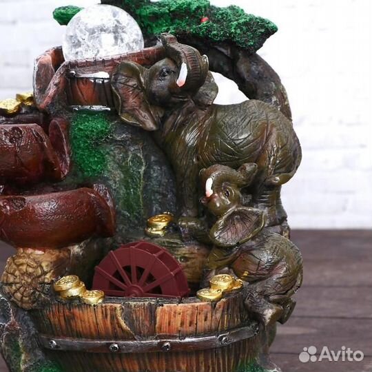 Фонтан 'Довольный слон' 19х27 см (с подсветкой)