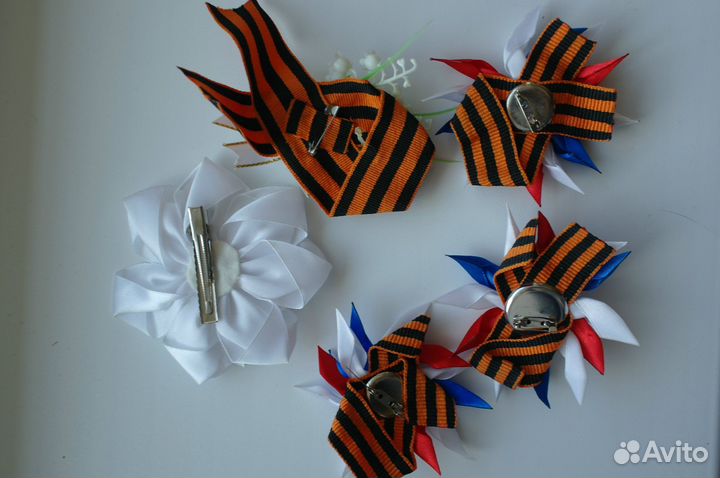 Брошь георгиевская лента