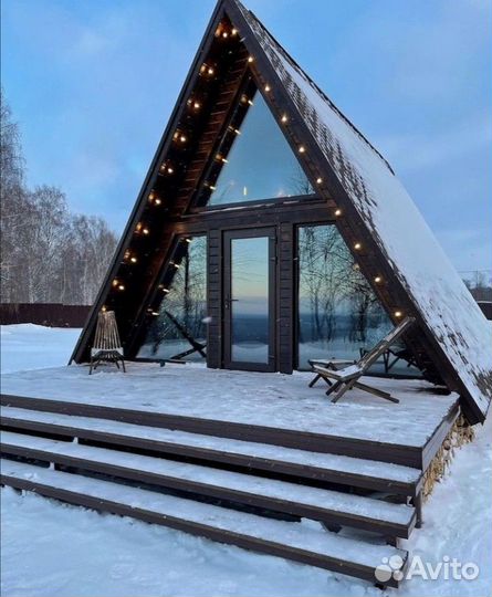 Строительство A-frame шалаш под ключ