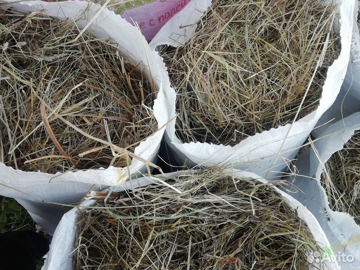 Сено в мешках