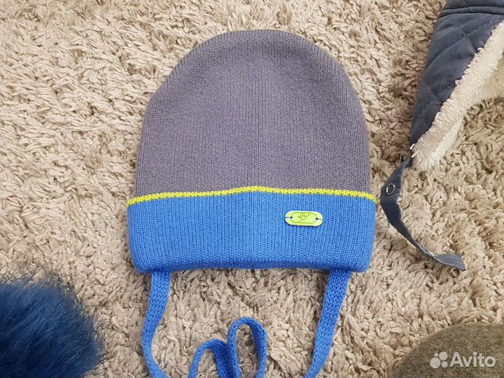 Шапки осень/весна/зима на ог 43-53 см