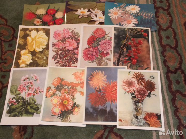 Небольшая коллекция открыток Цветы