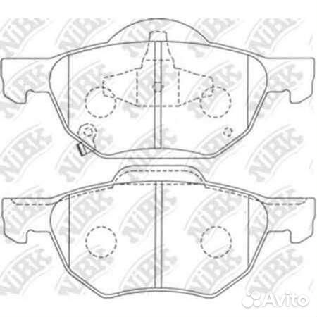 Колодки тормозные передние комплект PN8125 (NiBK —