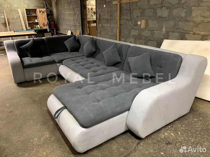 Диван угловой буквой П