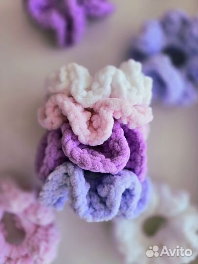 Вязаные резинки Scrunchie для волос