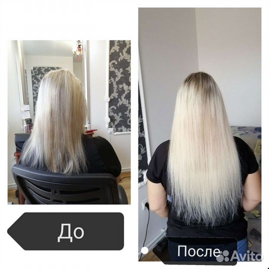 Наращивание волос,коррекция, гарантия качества