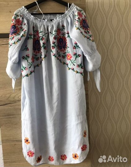 Платье с вышивкой Zara M