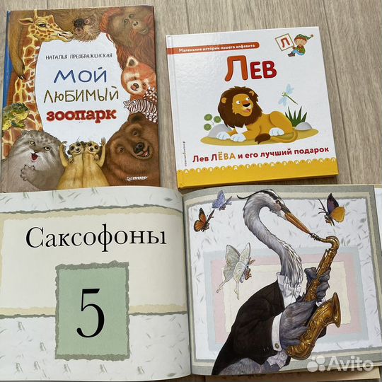 Комплект детских книг зоопарк энциклопедия лев