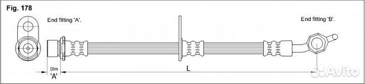 Шланг тормозной задний левый KK FT2175