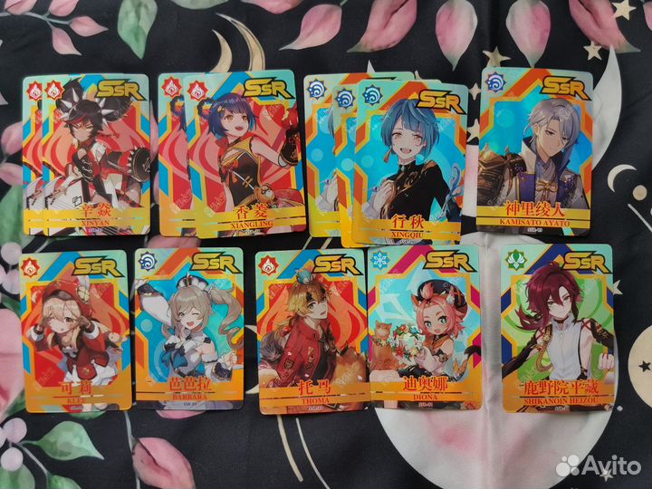 Коллекционные карточки геншин Genshin Impact