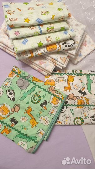 Многоразовые ситцевые подгузники для малышей от 0