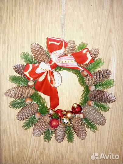 Рождественский венок ручной работы