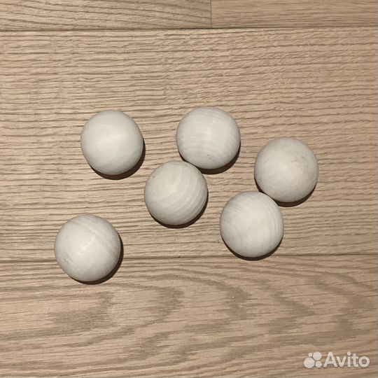 Деревянные шары 50 мм 6 штук