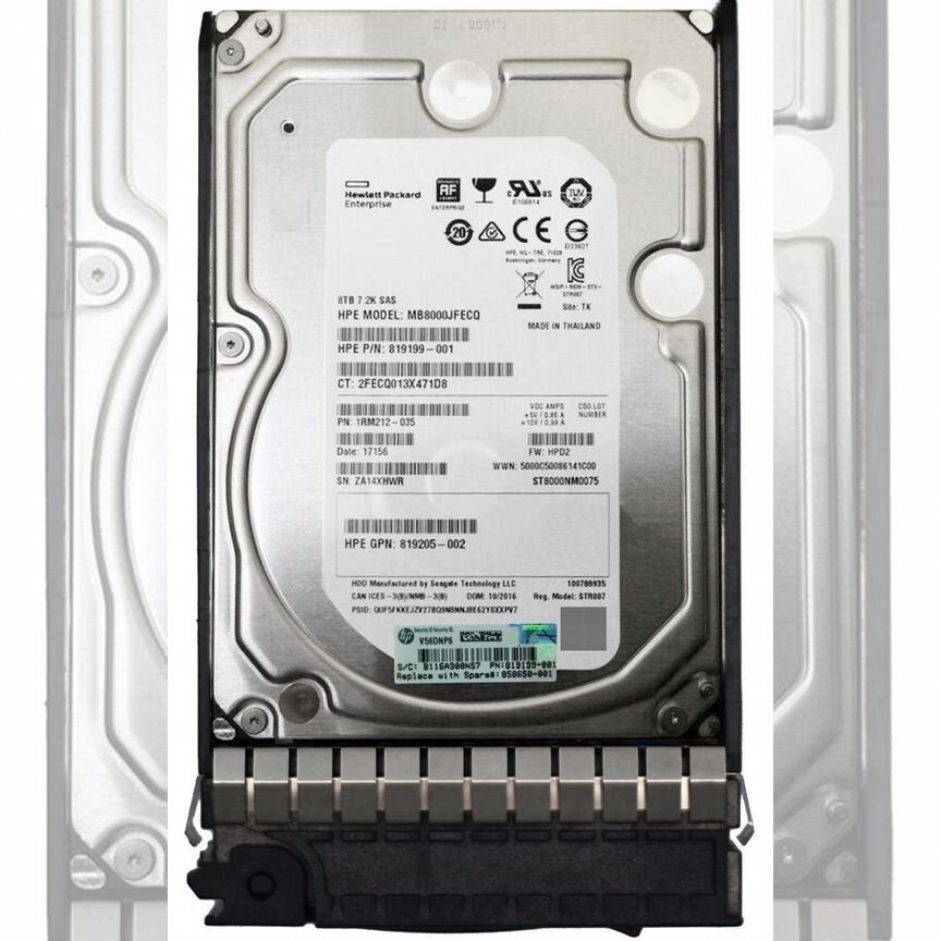 [858384-B21] Жесткий Диск Hp 8tb 858650-001 Sas 3.5 858384-B21