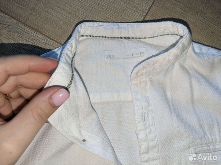 Детская белая рубашка zara