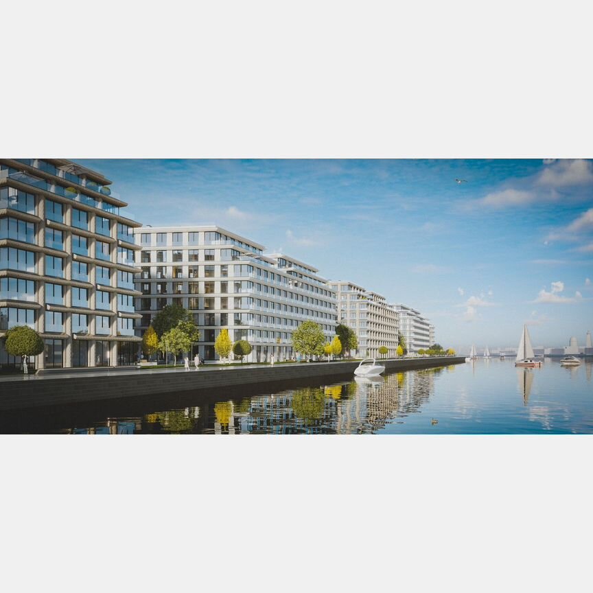 1-к. апартаменты, 45,7 м², 6/8 эт.