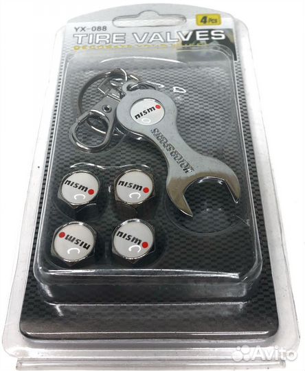 Колпачки на ниппеля - Nismo (с ключом/разные цвета