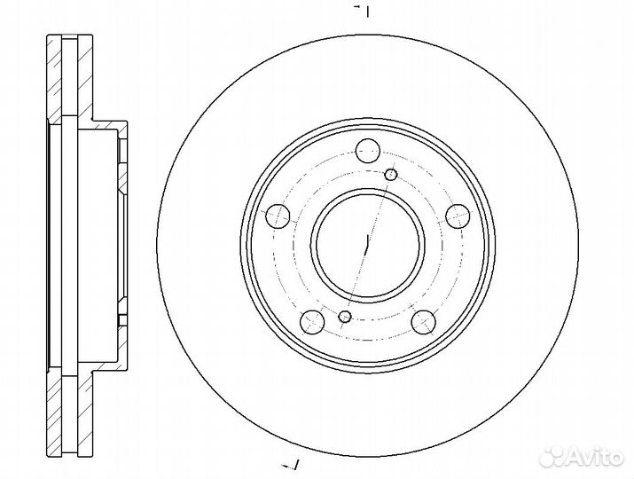 Диск тормозной вентилируемый G-brake GR-02072