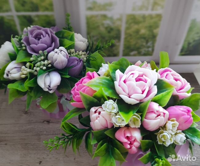 Букет цветов из мыла