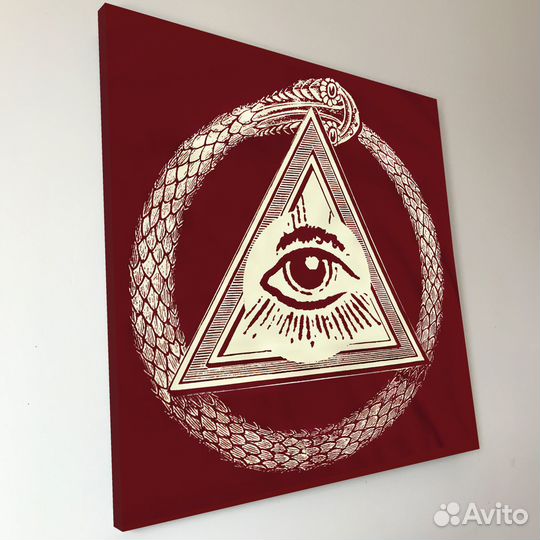Всевидящее око лучезарная дельта картина 50х50