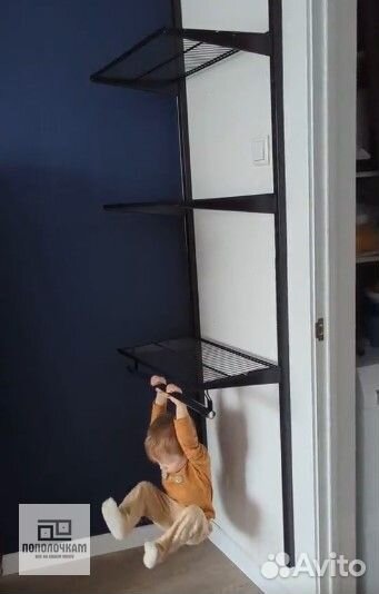 Гардеробная прямая 126 чёрная