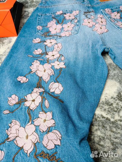 Джинсы palace x evisu flowers
