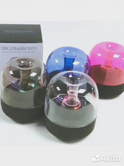 Портативная колонка Big Diamond с LED-подсветкой