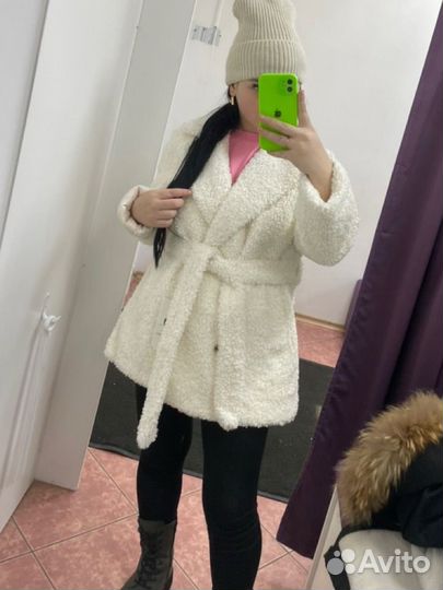 Шубка барашек укороченная 44р