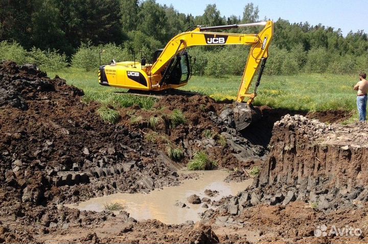 Дренажные работы / копка котлованов / копка прудов