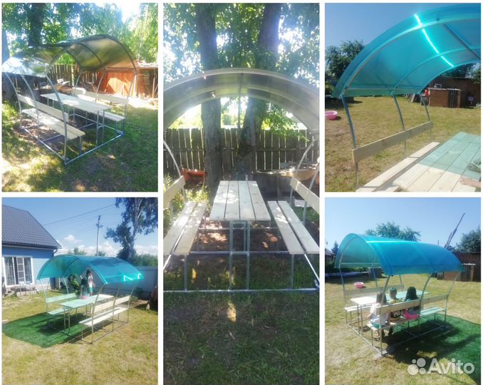 Беседки на дачу из поликарбоната