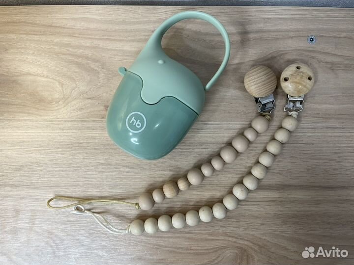 Контейнер для сосок+2 держателя happy baby