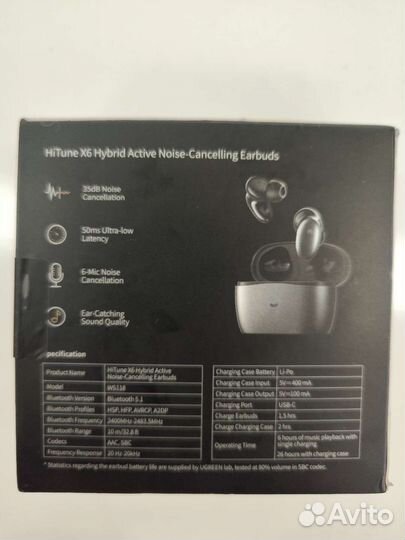 Беспроводные наушники Ugreen HiTune X6 ANC