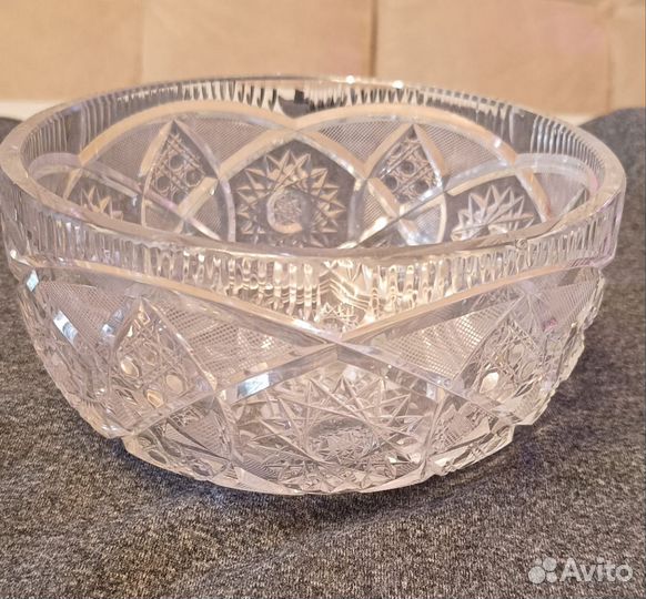 Хрустальная ваза СССР для фруктов