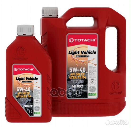 Totachi niro LV Synthetic SAE 5W-40 API