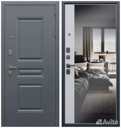 Входные двери с зеркалом / Стальные двери