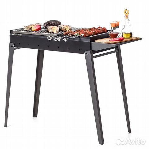 Складной мангал с шириной 75 см и полкой