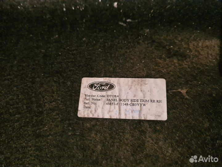 Обшивка багажника Ford Focus 2 kkda 2008