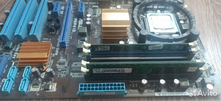 Материнская плата asus p5p41d в сборе