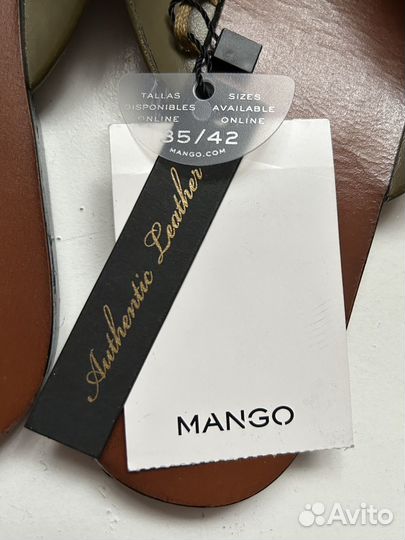 Кожаные мюли Mango 40 размер
