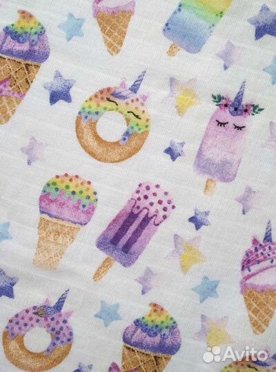 Пеленки муслин двухслойный новые 110 на 110