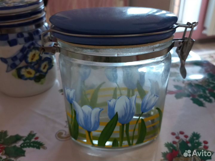 Банки для сыпучих стекло и керамика