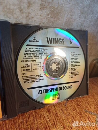 Cd-диск Wings AT the speed of sound