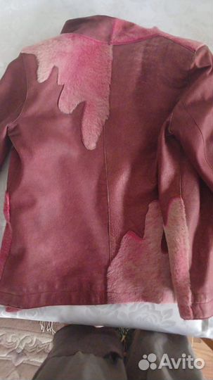 Куртка кожаная женская демисезонная 42