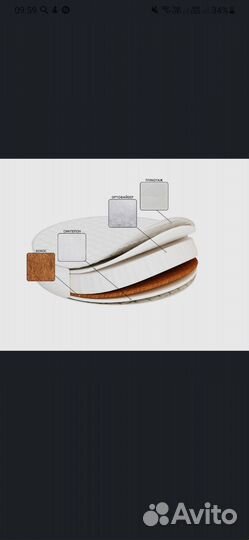 Матрас детский круглый