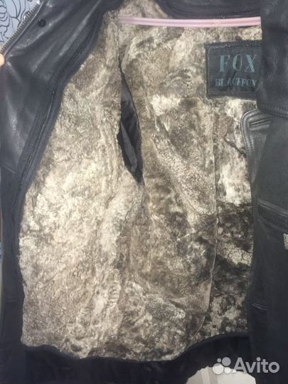 Куртка кожаная тёплая мужская