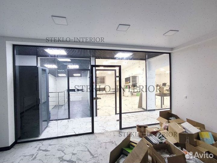 Офисные стеклянные прегородки