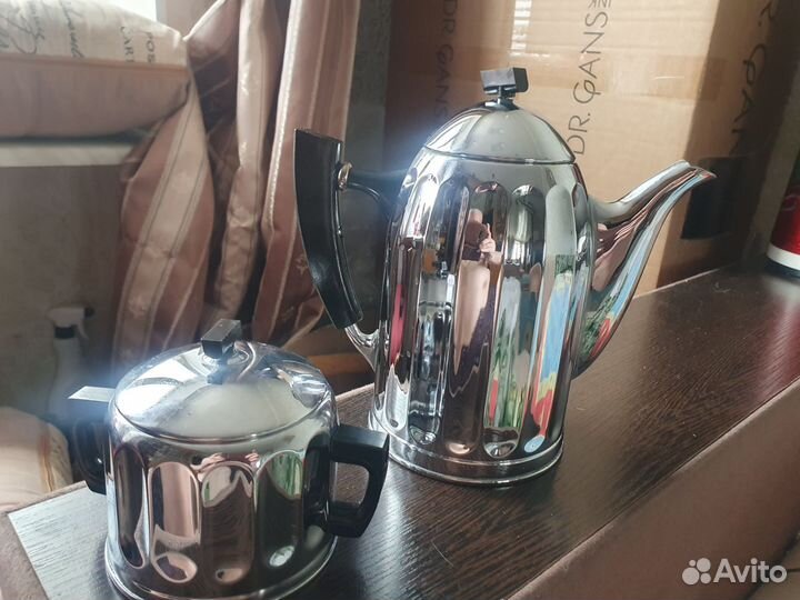 Советский кофейник и сахарница
