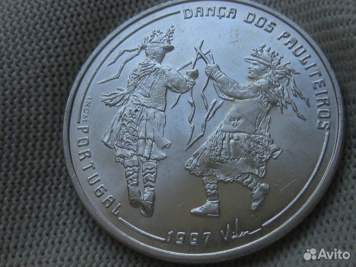 Португалия 1000 эскудо 1997 танец серебро 27 грамм